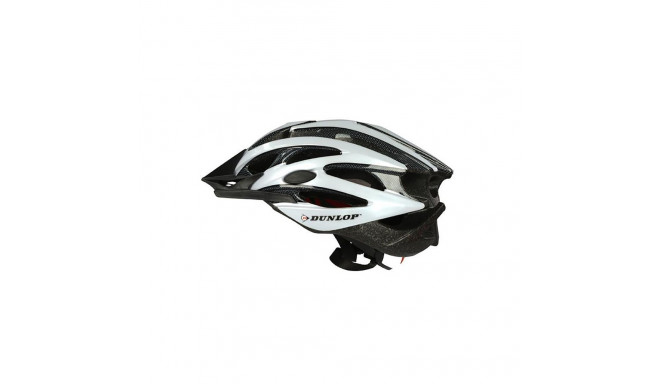 Dunlop - Kask rowerowy regulowany MTB r. M 55-58 cm (biało-czarny)