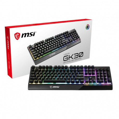 MSI Vigor GK30 Gaming Keyboard, US Layout, Wired, Black MSI | Vigor GK30 | Gaming keyboard | RGB LED