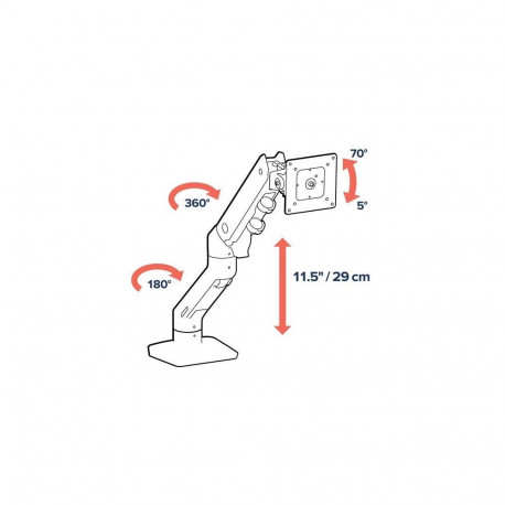 Ergotron HX valge ühe monitorihoidja 42-tolline 9-19kg kallutatav 75 MIS-D 10Y W