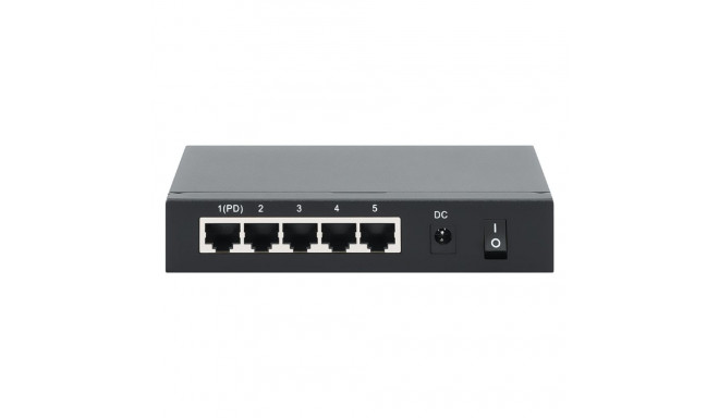 Gigabit 5xPoE Passthrough Switch powered by PoE or AC, 68W