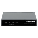 Intellinet 5-Port Gigabit Switch with PoE Passthrough, 4 x PSE PoE ports, 1 x PD PoE port, IEEE 802.