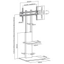 Maclean MC-865 Professional Modern TV Floor Stand with a Shelf for 37" - 70" Screens, max load 40kg, Maclean MC-865 Professional Modern TV Floor Stand with a Shelf for 37" - 70" Screens, max load 40kg,
