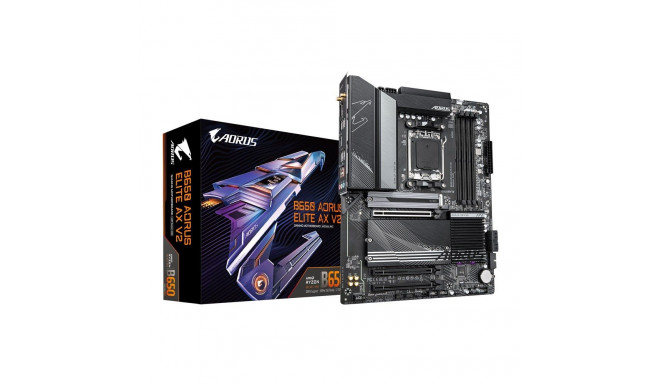Gigabyte emaplaat B650 Aorus ELITE AX V2 Supports AMD AM5 CPUs, 12+2+2 Phases Digital VRM, up t
