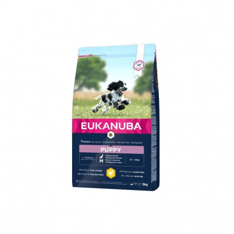 EUKANUBA Puppy kanalihaga keskmistele koertele 3 kg
