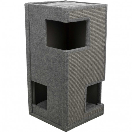 Gabriel cat tower, felt/sisal, 78 cm, grey