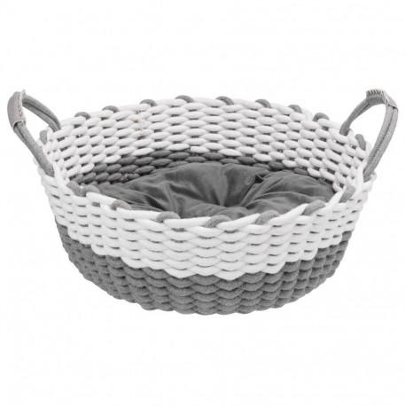 Dog basket Nabou 55 cm, grey/white