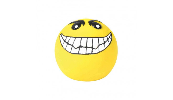 Toy for dogs Smiley, latex/polyester fleece, ø 6 cm
