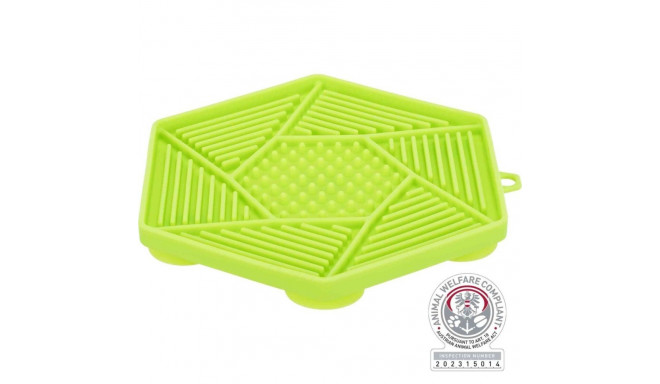 Lick-n-Snack kilimėlis su siurbtuku, silikonas, 17 cm, žalias