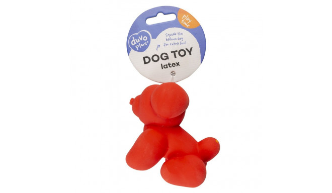 Latex toy balloon Pug 9,5x6x8,5cm red