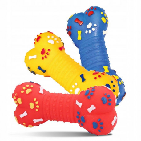 Toy for dogs Bone, vinyl, 15 cm random color, 1 pcs.