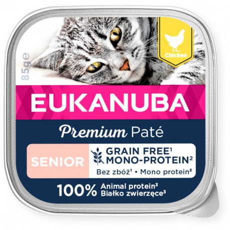 EUKANUBA Senior Mono-Protein kanalihaga märgtoit kassidele 85 g