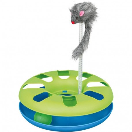 Mänguasi kassidele Crazy Circle pehme hiirega, ø 24 × 29 cm