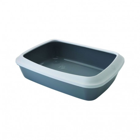 Cat litterbox Iriz+ rim 50x37x14cm white/grey