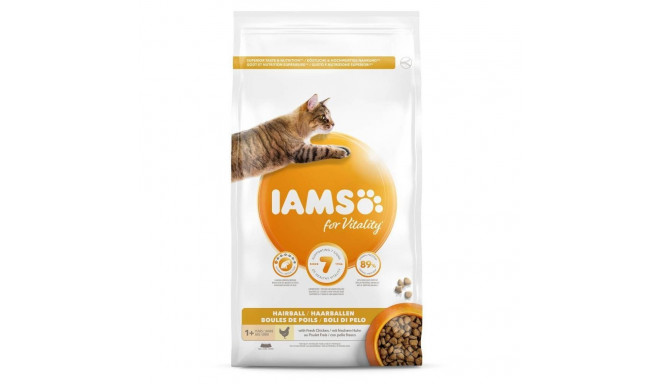 Kuiv täissööt IAMS CAT Adult Hairball Control 3kg kassidele