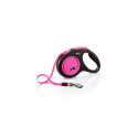 Jalutusrihm flexi New Neon M Lint 5m roosa
