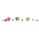 Toy for cats Rainbow balls on an elastic, ø 3.5 × 80 cm