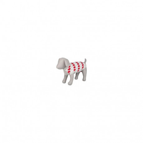 Dog clothes Pollino pullover XS 30cm white/grey/red