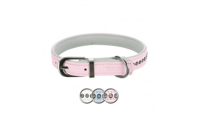 Active Comfort collar with rhine stones, XS–S: 20–24 cm/12 mm, pink