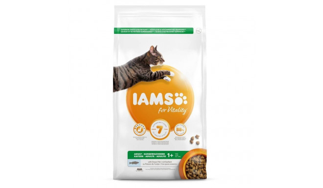 Kuiv täissööt IAMS CAT Adult ookeanilise kalaga 10kg kassidele