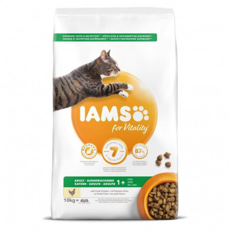 Kuiv täissööt IAMS CAT Adult kanaga 10kg kassidele