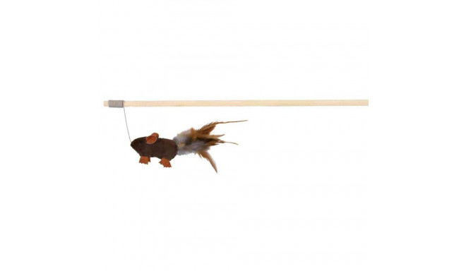 Žaislas katėms Žaislinė pelė su plunksnomis, 50 cm