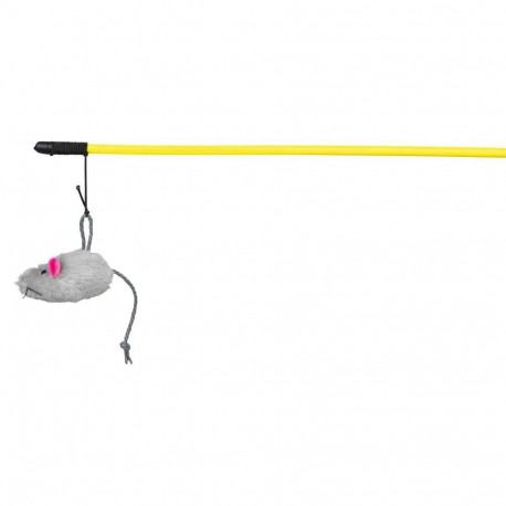 Žaislas katėms lošimo lazdele su pliušine pele, 50 cm