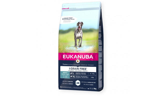 Suaugusios jūrinės žuvys dideliems šunims be grūdų 3 kg, Eukanuba