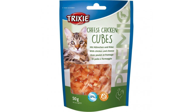 Gardumynas katėms premio sūrio vištienos kubeliai, 50 g, Trixie