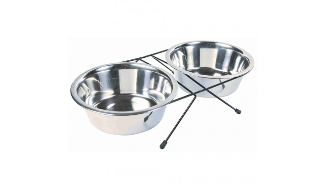 Tõstetud põhjaga teraskausside komplekt jalgadel, 2 × 1,8 l/ø 20 cm, Trixie