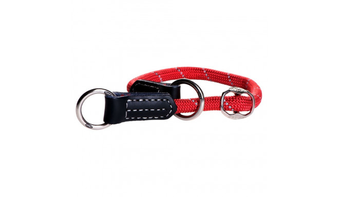 Kaelarihm Rogz Rope Medium 9mm Reguleeritav 30-35cm, punane helkur
