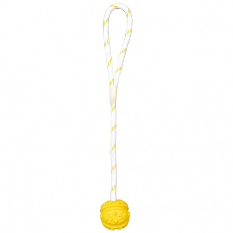 Mänguasi koertele Pall köiel, looduslikust kummist, ujuv, ø 4,5 × 35 cm