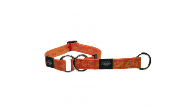 Alpinist extra large 25mm everest web half-check dog collar, orange rogz design, Rogz