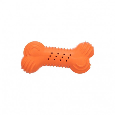 Toy for dogs Rustling bone, natural rubber, 11 cm