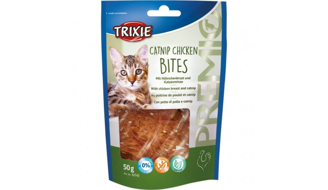 Gardumynas katėms Premio Catnip vištienos kąsneliai, 50 g
