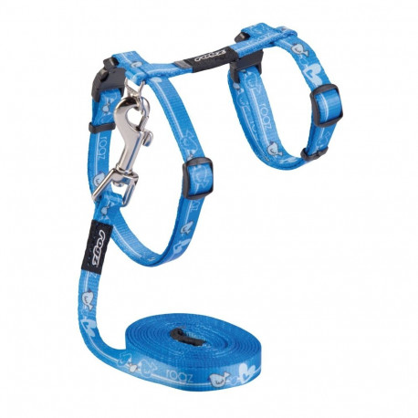 Cat harness with leash Kiddycat Royal Birds 24-40cm/1.8m