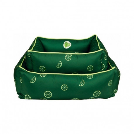 Dog bed fresh fruits 60x50cm, dark green