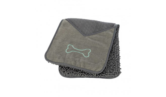 Towel with pockets 78x32cm, gray