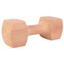 Toy for dogs Wooden retrieving dumbbell, angular, approx. 1,000 g