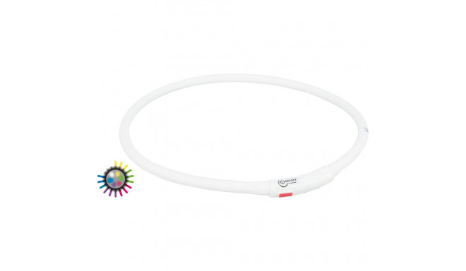 Flash light ring usb, silicone, xs–xl: 70 cm/ø 10 mm, white/multi coloured, Trixie