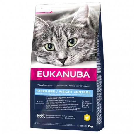 Täiskasvanu steriliseeritud kanaga / kaalukontroll 2 kg, Eukanuba