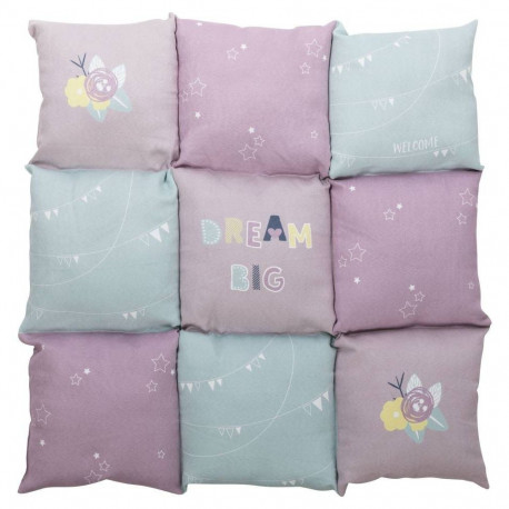 Junior patchwork lying mat, 60 × 60 cm, light lilac/mint/pink, Trixie