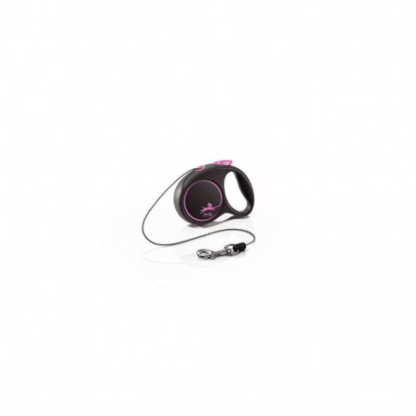 Walking leash Black Design XS Cord 3m, pink, Flexi