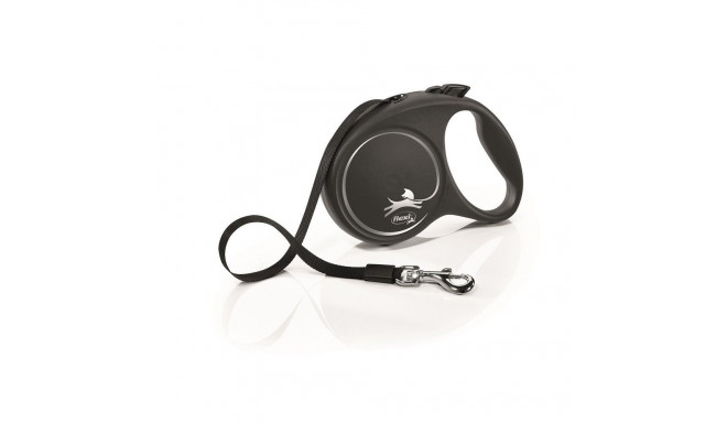 Walking leash Black Design L Ribbon 5m black, Flexi