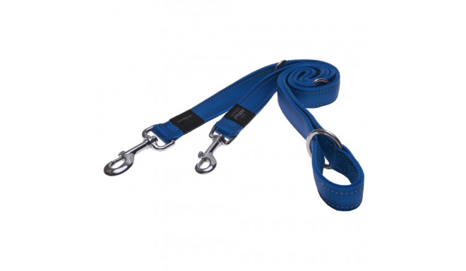 Jalutusrihm Rogz Utility Large 20mm Fanbelt Multi-Purpose Dog Lead, sinine helkuriga