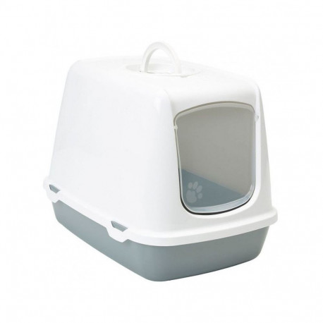 Cat litterbox Oscar 50x37x39cm white/grey