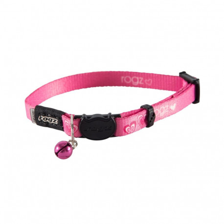 Cat collar Kiddycat Hearts 8mm/16,5-23cm, pink