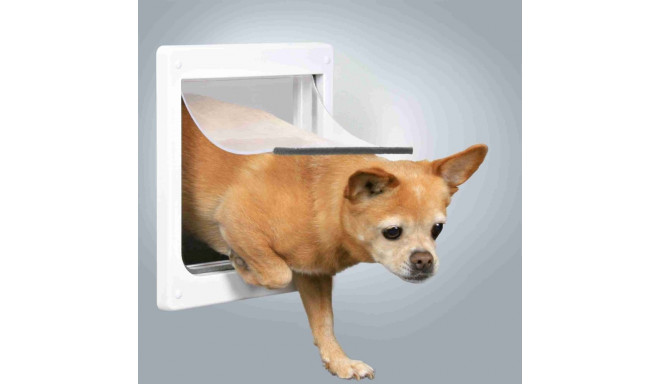 2-way dog flap, XS–S: 25 × 29 cm, white