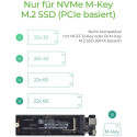 "ICY BOX IB-1817M-C31 M.2 NVMe Gehäuse USB-C 3.1 M-Key Sockel Aluminium"