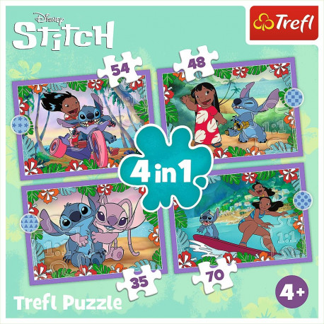 TREFL DISNEY STITCH Puslede komplekt, 4 tk