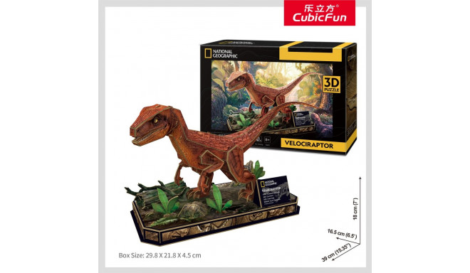 CUBIC FUN National Geographic 3D pusle Velociraptor